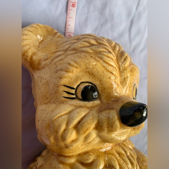 Ceramic Teddy Bear (Piggy) Bank, 7.5 inch.  Baby Shower Gift Nursery Vintage - Picture 8 of 8